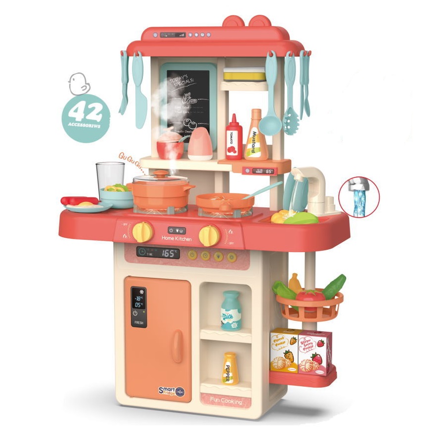 Детская кухня "Modern Kitchen", высота 63 см, с паром, водой, светом и звуком, 42 предмета (889-168)