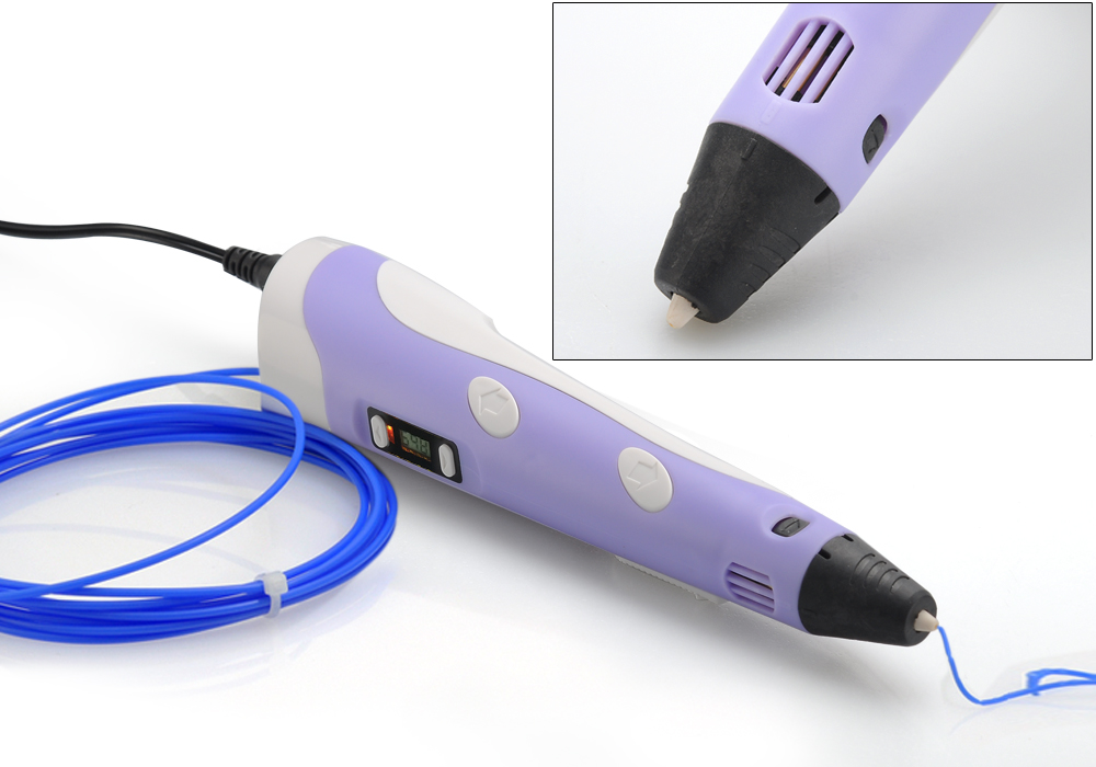 3D ручка 3DPEN-2 с LCD дисплеем фиолетовая