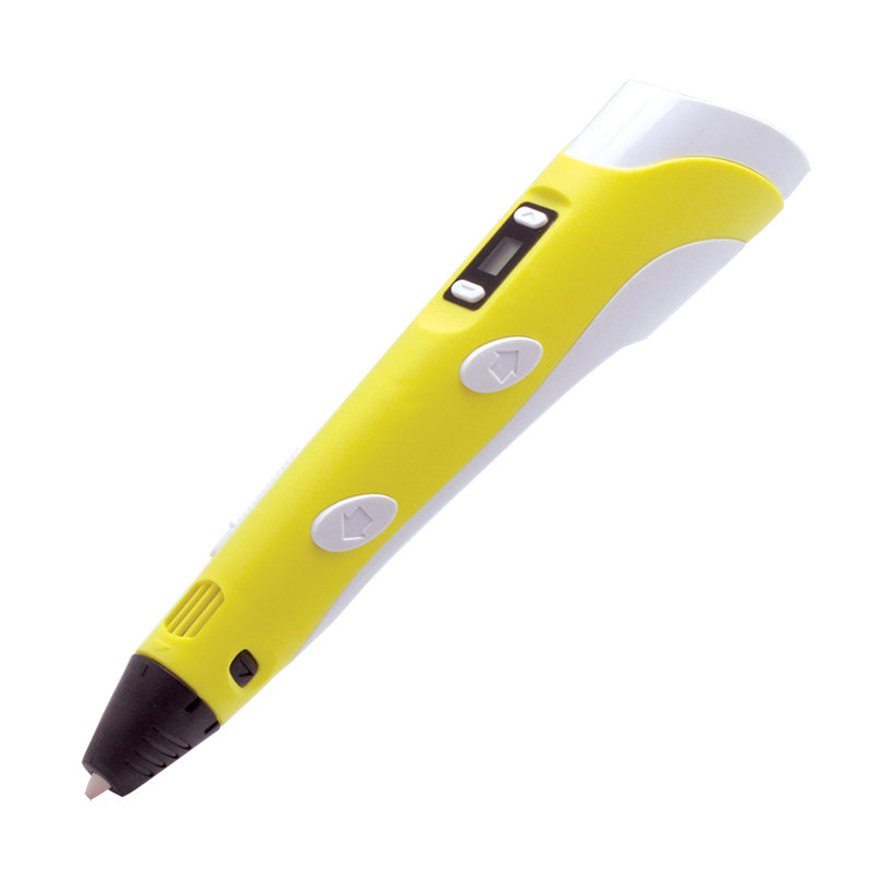 3D ручка 3DPEN-2 с LCD дисплеем желтая