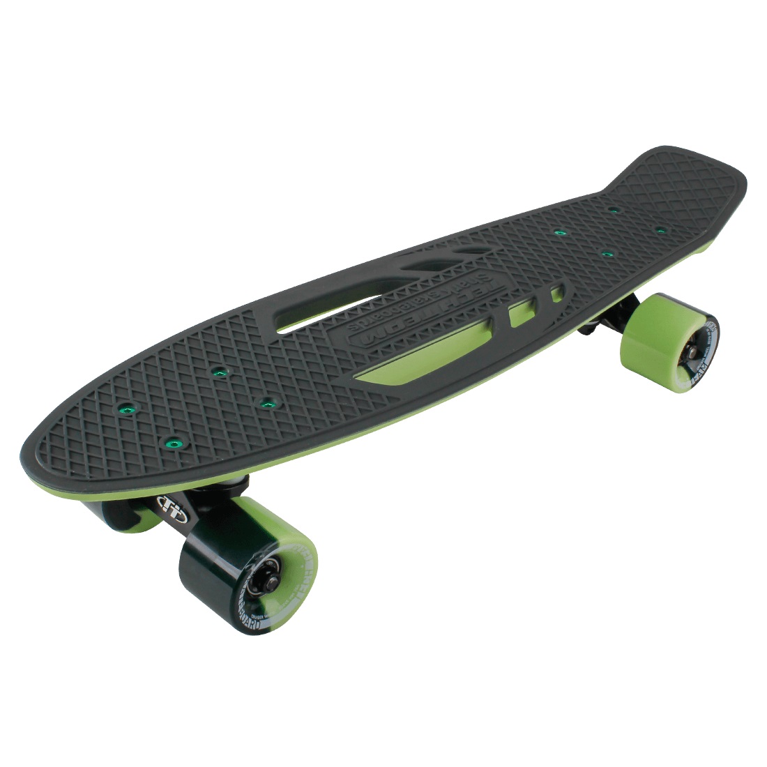 Скейтборд Круизер Tech Team Shark 22 чёрно-зелёный