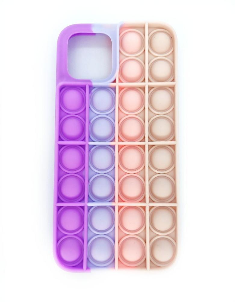 Чехол Pop It на Iphone 11 (фиолетовый, розовый, бежевый)