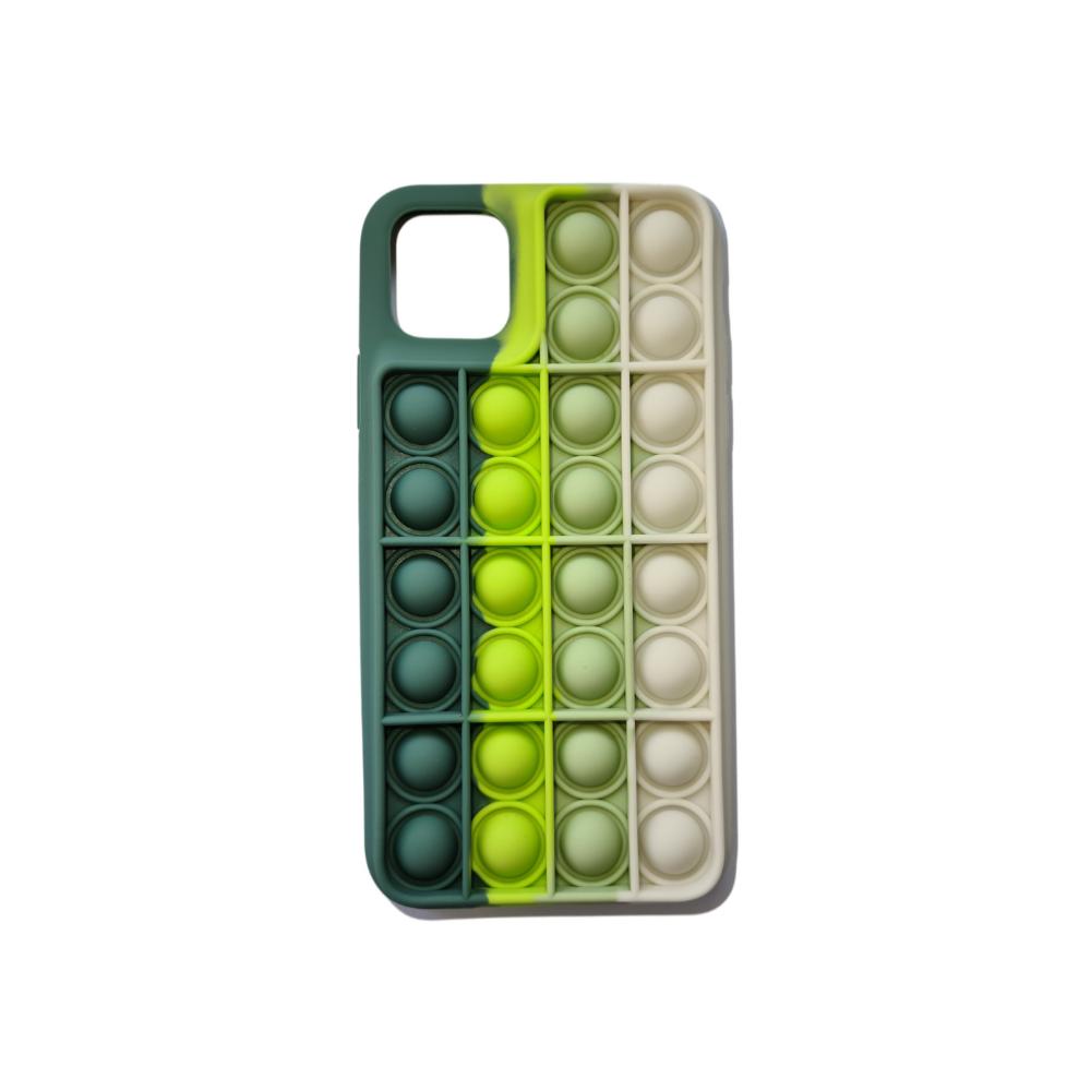 Чехол Pop It на Iphone 11 (зеленый, салатовый, белый)