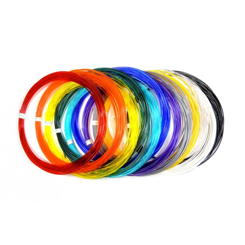 Набор пластика PLA для 3D ручек 20 цветов PLA-20