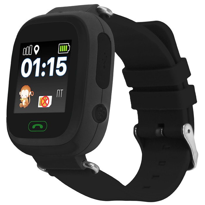 Детские часы Smart Baby Watch Q90 черные с GPS трекером