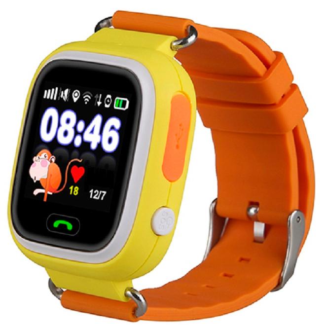 Детские часы Smart Baby Watch GW100 оранжевые с GPS трекером