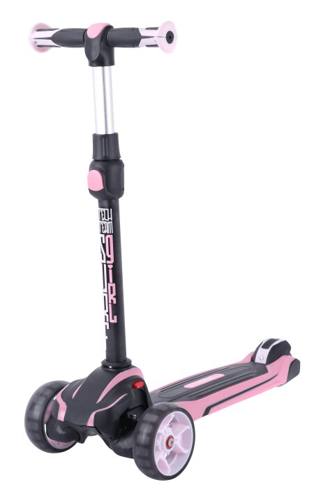 Самокат Tech Team SURF GIRL 2021 трехколесный (черный с розовым)