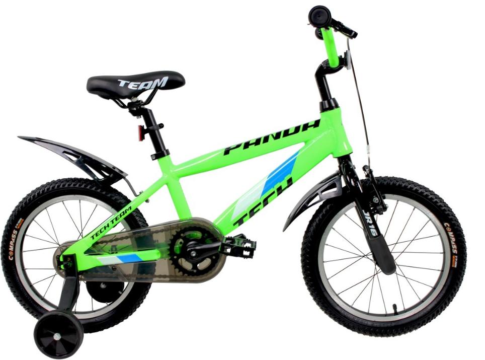 Детский велосипед Tech Team Panda 16" 2020 (неоново-зеленый)