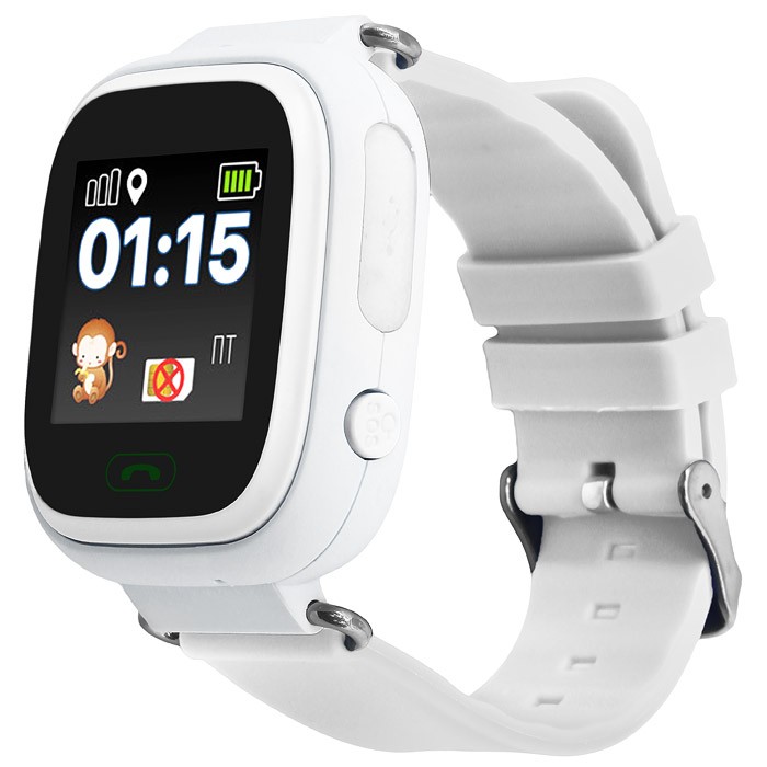 Детские часы Smart Baby Watch Q80 белые с GPS трекером