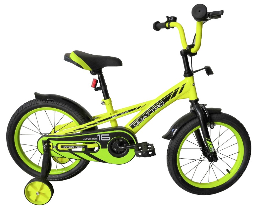 Детский велосипед Tech Team Quattro 16" 2020 (салатовый)