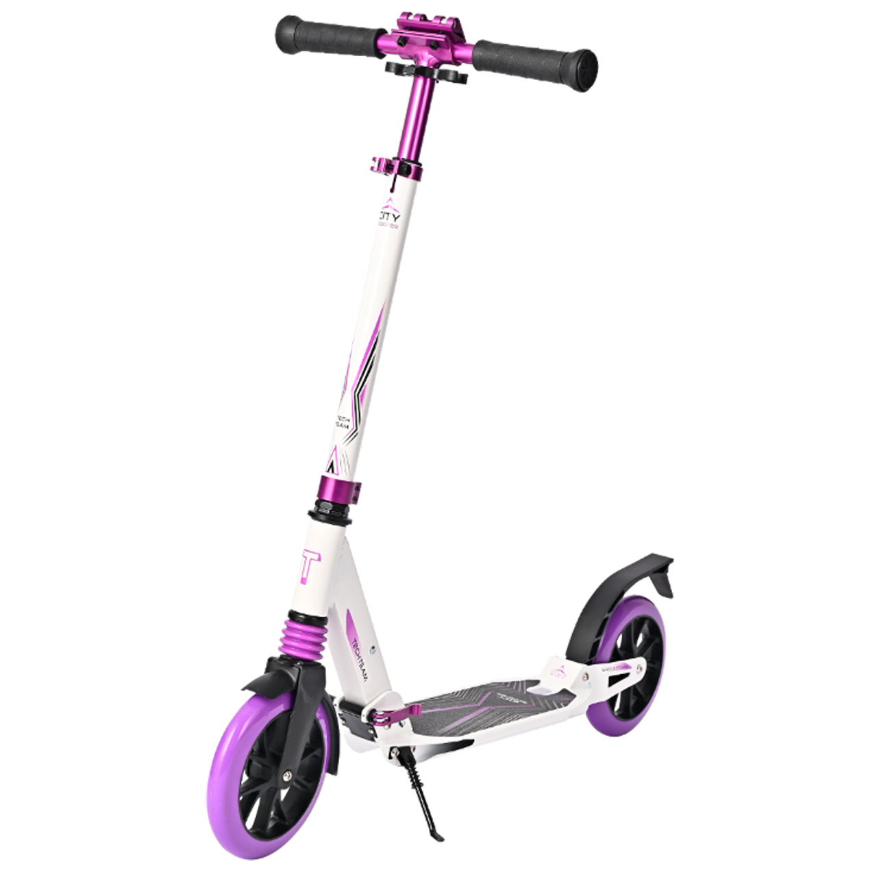 Самокат Tech Team City Scooter 2022 (бело-фиолетовый)