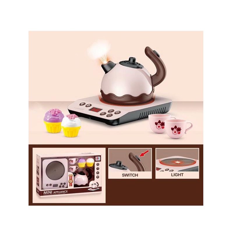 Игрушечный набор бытовой техники «Чайник с плитой» со световыми и звуковыми эффектами (6744A)